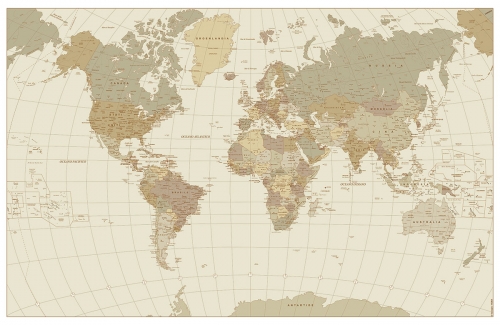 Carte geografiche personalizzate per arredamento