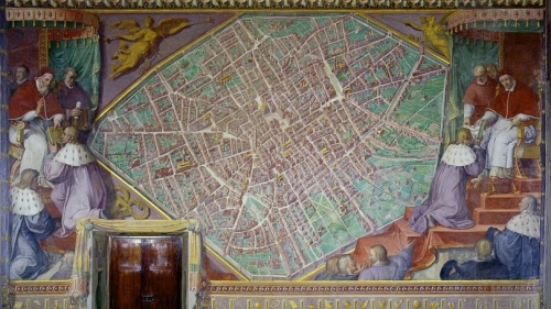 La Sala Bologna di Gregorio XIII, nei palazzi Vaticani.