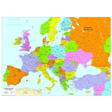 Le carte geografiche d’Europa sia politiche che antichizzate