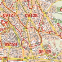 Le piante delle città, province, regioni italiane con cap