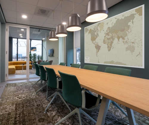 Mappe geografiche per arredamento di uffici