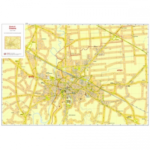 Piante di città con cap per pianificazioni commerciali