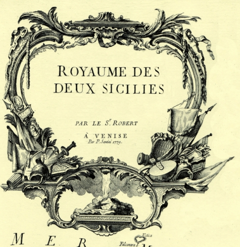 Regala una carta geografica antica con cartiglio per Natale