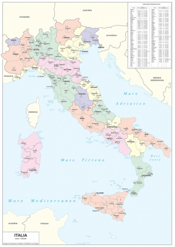 Regioni d'Italia: carte geografiche da nord a sud