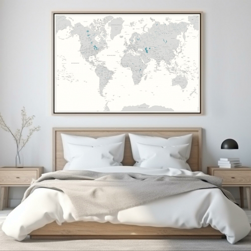 Trend 2025: carte geografiche personalizzate nell’interior design