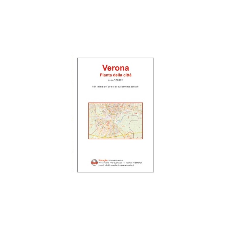 Plan of Verona with postal codes