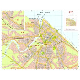 Plan of Pesaro with postal codes