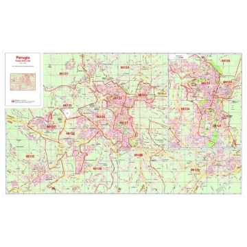 Mappa della Città di Perugia con CAP
