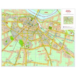 Plan of Piacenza with postal codes