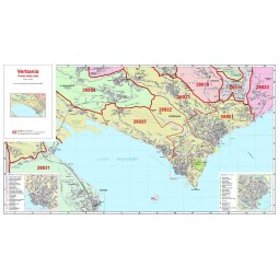 Plan of Verbania, with postal codes