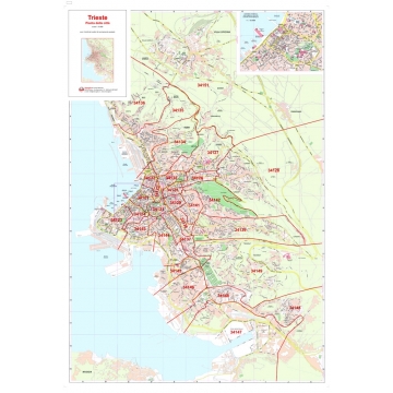 Mappa della Città di Trieste con CAP