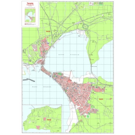 Mappa della Città di Taranto con CAP