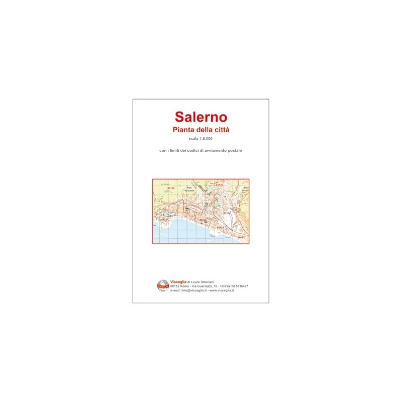 Plan of Salerno, with postal codes