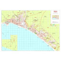 Plan of Salerno, with postal codes