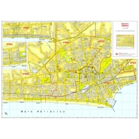 Plan of Rimini with postal codes