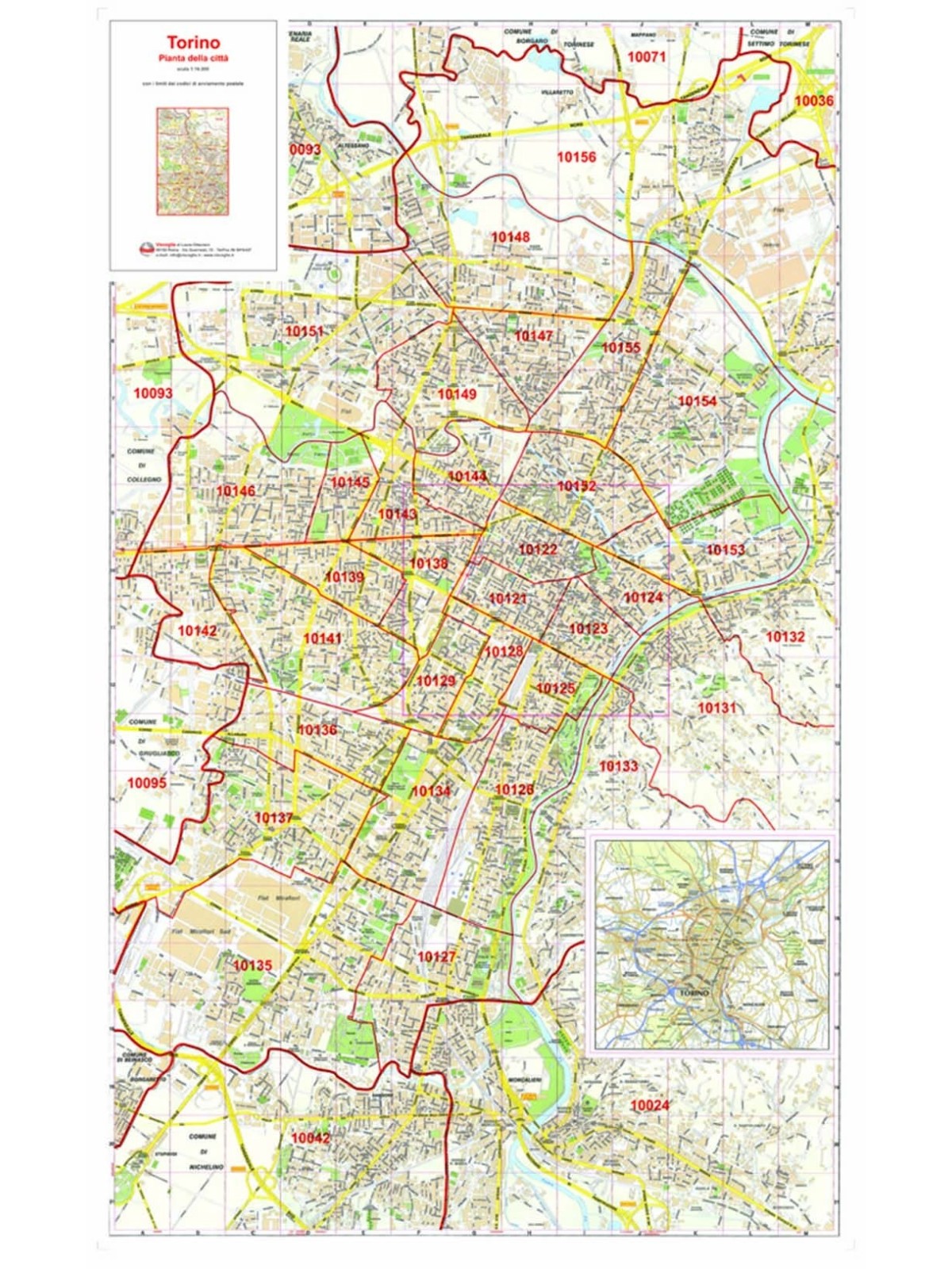 Città di Torino con CAP