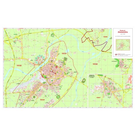 Mappa della Città di Alessandria con CAP