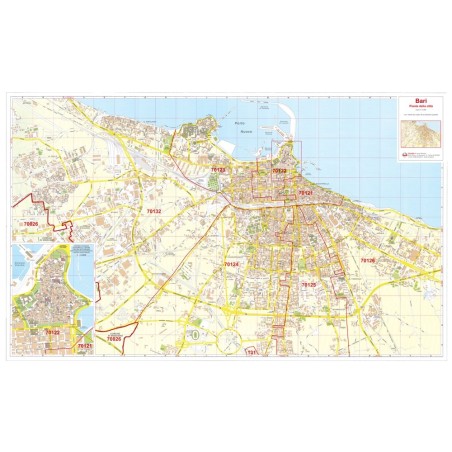 Mappa della  Città di Bari con CAP