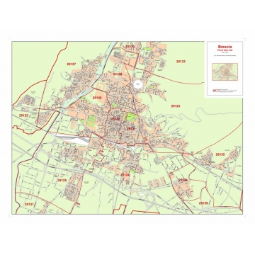 Mappa della Città di Brescia con CAP