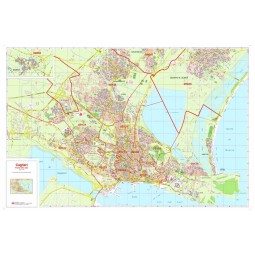 Plan of Cagliari with postal codes