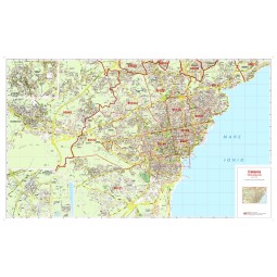 Plan of Catania with postal codes