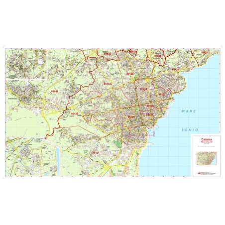 Mappa della Città di Catania con CAP