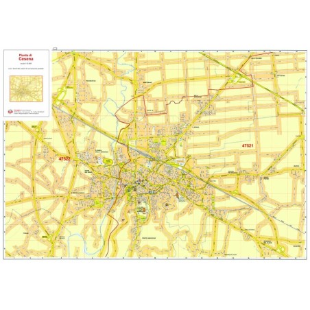 Mappa della Città di Cesena con CAP