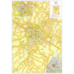 Plan of Forlì with postal codes