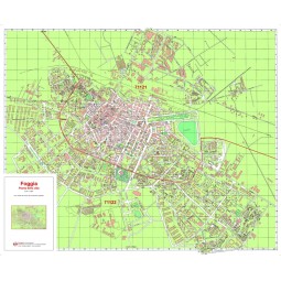 Plan of Foggia with postal codes