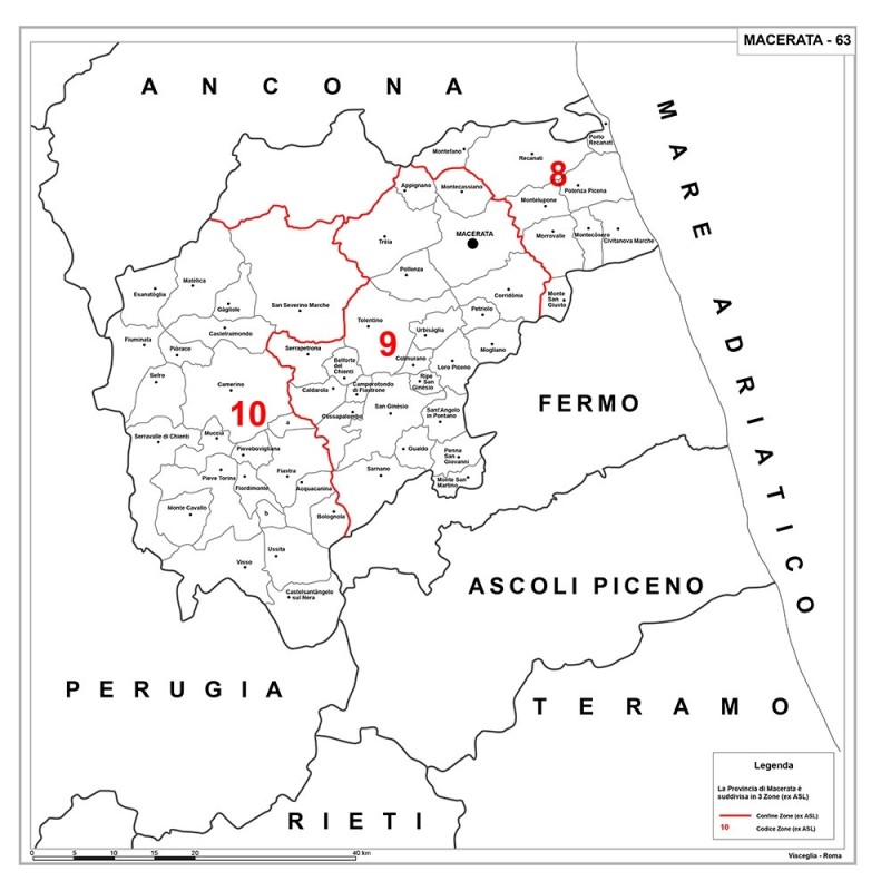 Atlante delle Province d'Italia ASL Centro