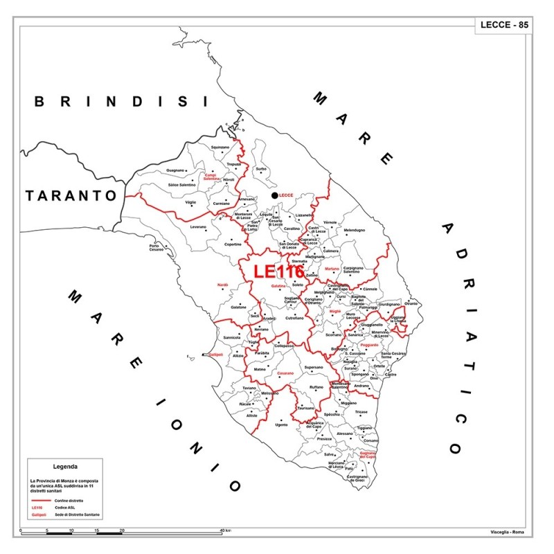 Atlante delle Province d'Italia ASL Sud