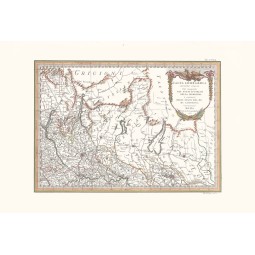 Carta antica Alta Lombardia secondo foglio 1791