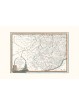 Antique map color of high Lombardy third sheet 