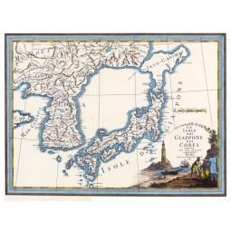 Carta antica del Giappone e della Corea 1797