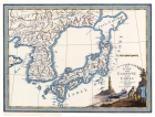 Carta geografica antica del Giappone e della Corea 1797