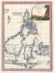 Antique map of Philippines and Borneo