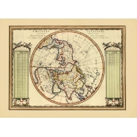 Anique map of of the Earth's northern hemisphere 