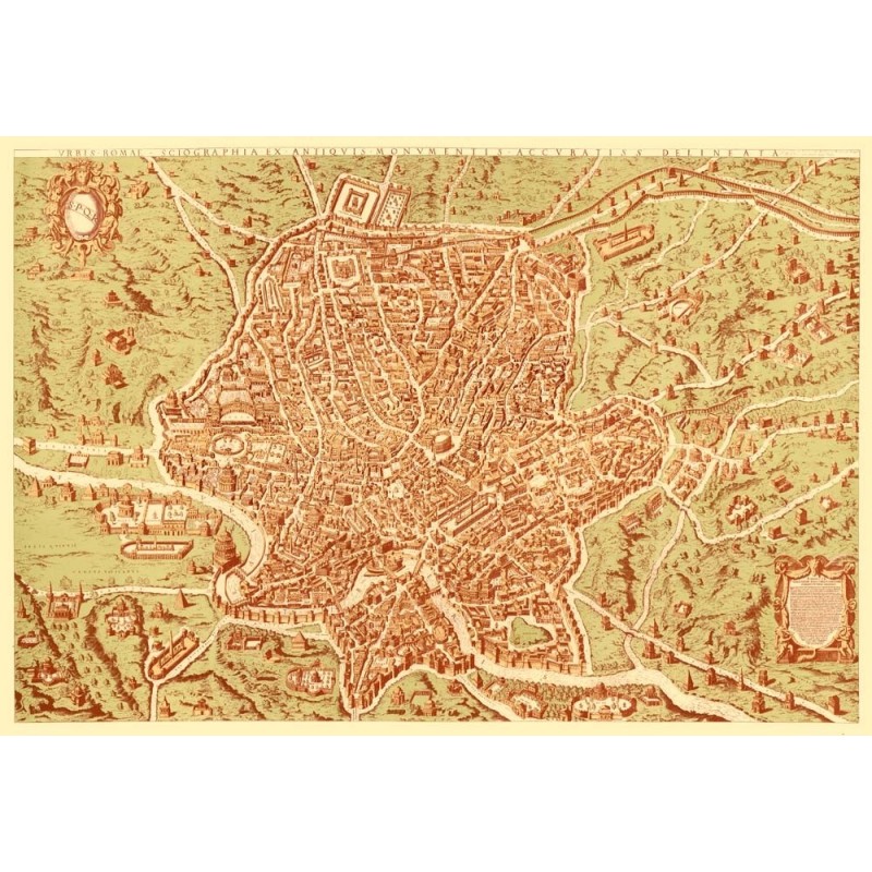 Carta antica di Roma 1570