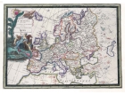 Carta geografica antica dell'Europa 1788