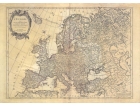 Carta geografica antica dell'Europa 1797
