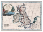 Carta geografica antica delle Isole Britanniche 1797