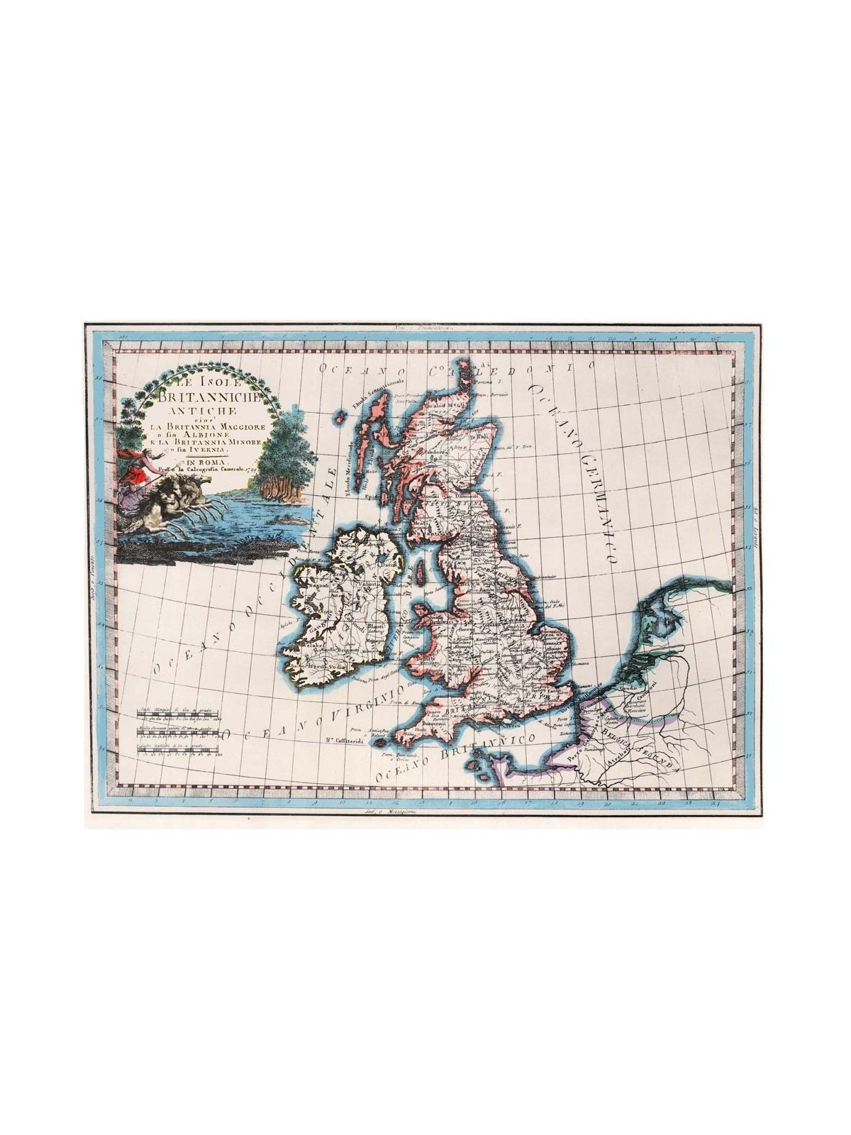 Antique map of British Isles