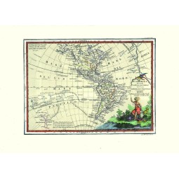 Carta antica delle Americhe 1805