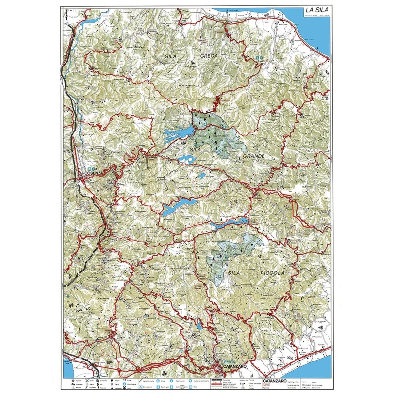 Tourist road map of Sila