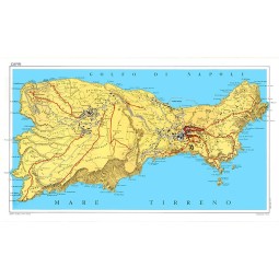 Carta stradale turistica dell'isola di Capri