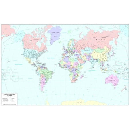 Political map of the world cm 110 x 70