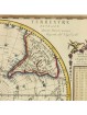 Antique map of Earth's southern hemisfere
