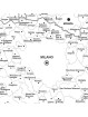 Map of Lombardia with postal codes