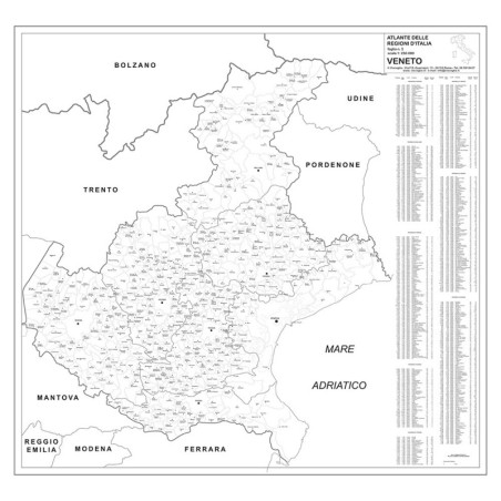 Carta geografica Regione Veneto