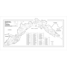 Map of Liguria with postal codes